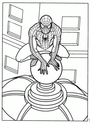 Spiderman 19 kleurplaat