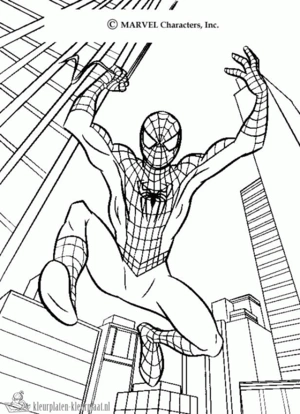 Spiderman 20 kleurplaat