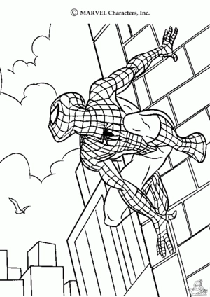Spiderman 21 kleurplaat