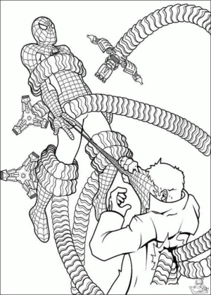 Spiderman 31 kleurplaat