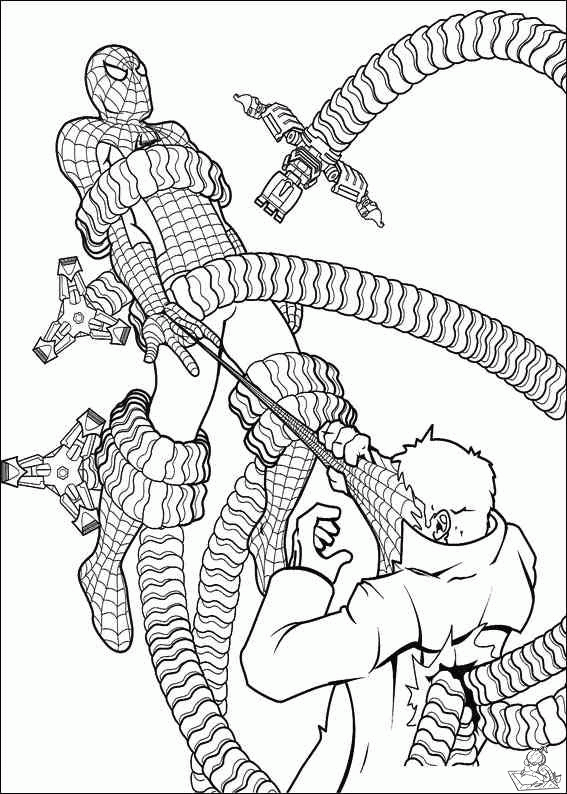 Spiderman 31 kleurplaat