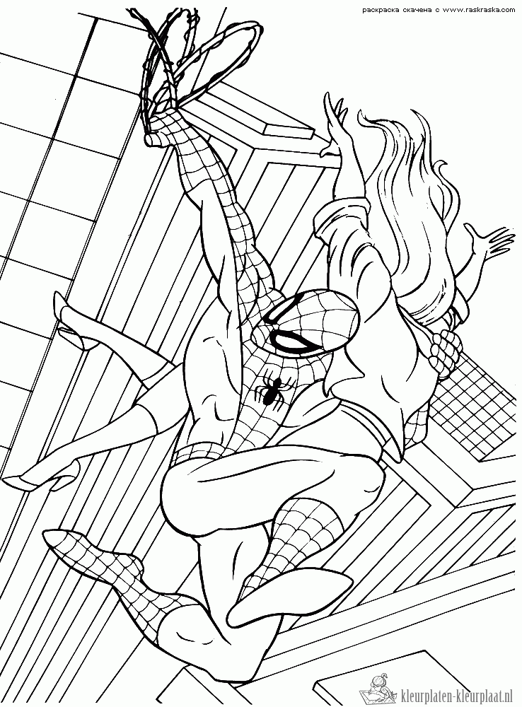 Spiderman 33 kleurplaat