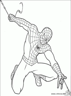 Spiderman 4 kleurplaat
