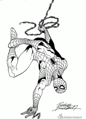 Spiderman 42 kleurplaat