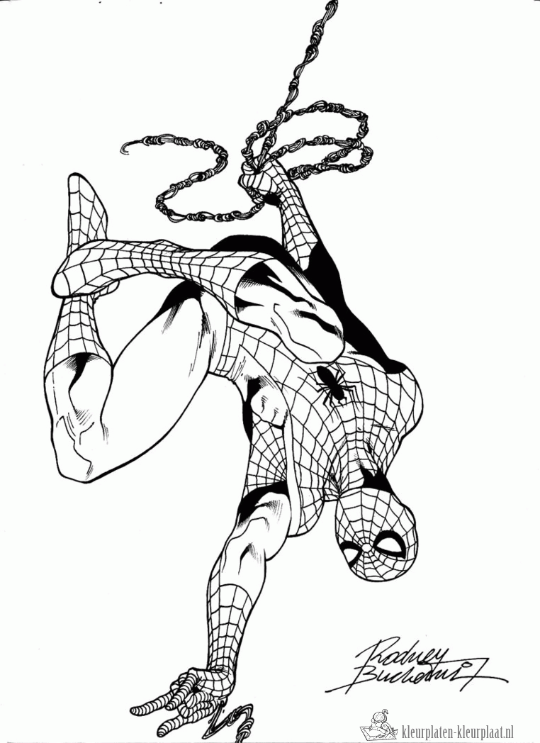 Spiderman 42 kleurplaat