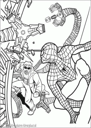 Spiderman 43 kleurplaat