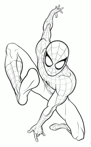 Spiderman 47 kleurplaat