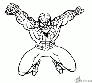 Spiderman 5 kleurplaat