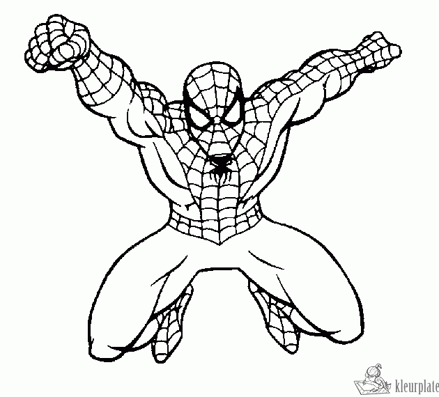 Spiderman 5 kleurplaat