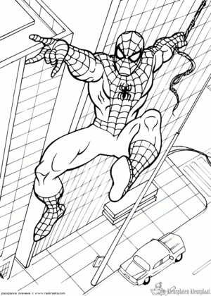 Spiderman 50 kleurplaat