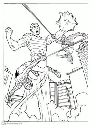 Spiderman 55 kleurplaat