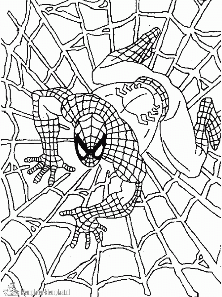 Spiderman 56 kleurplaat