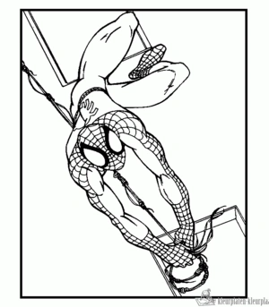 Spiderman 61 kleurplaat