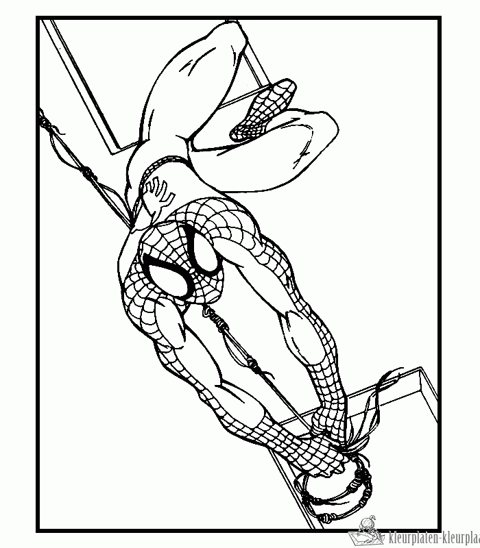 Spiderman 61 kleurplaat