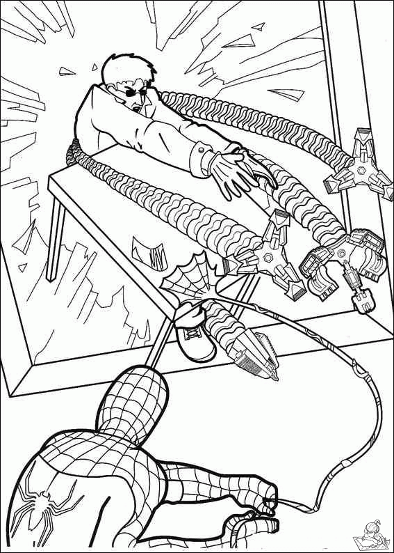 Spiderman 69 kleurplaat