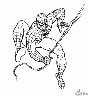 Spiderman 7 kleurplaat