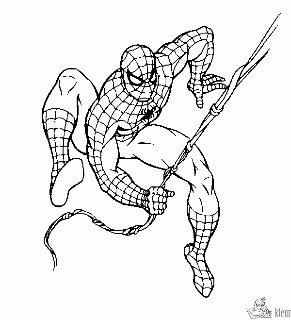 Spiderman 7 kleurplaat