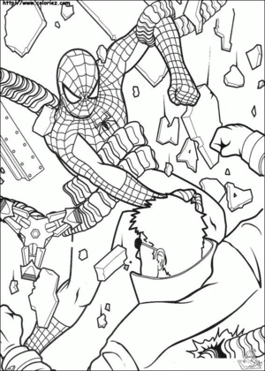 Spiderman 76 kleurplaat