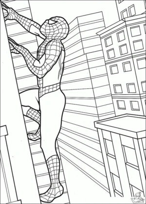 Spiderman 80 kleurplaat