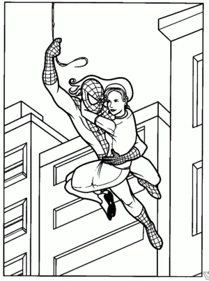 Spiderman 85 kleurplaat