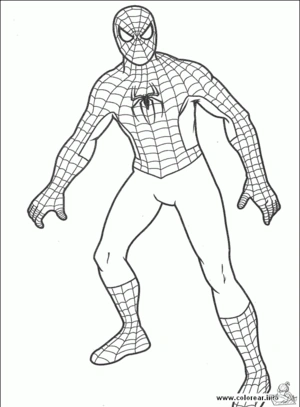 Spiderman 98 kleurplaat