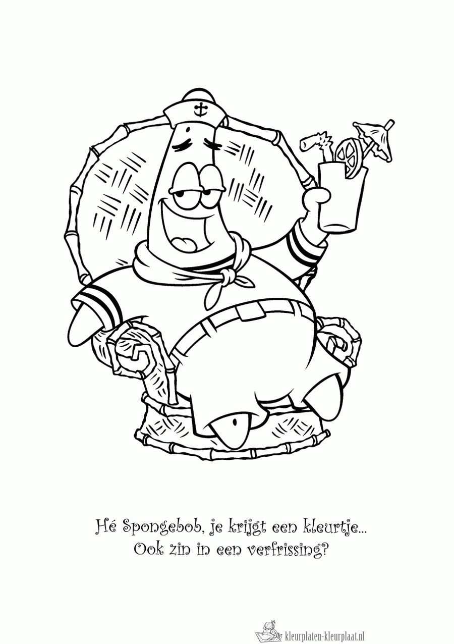 Spongebob 104 kleurplaat
