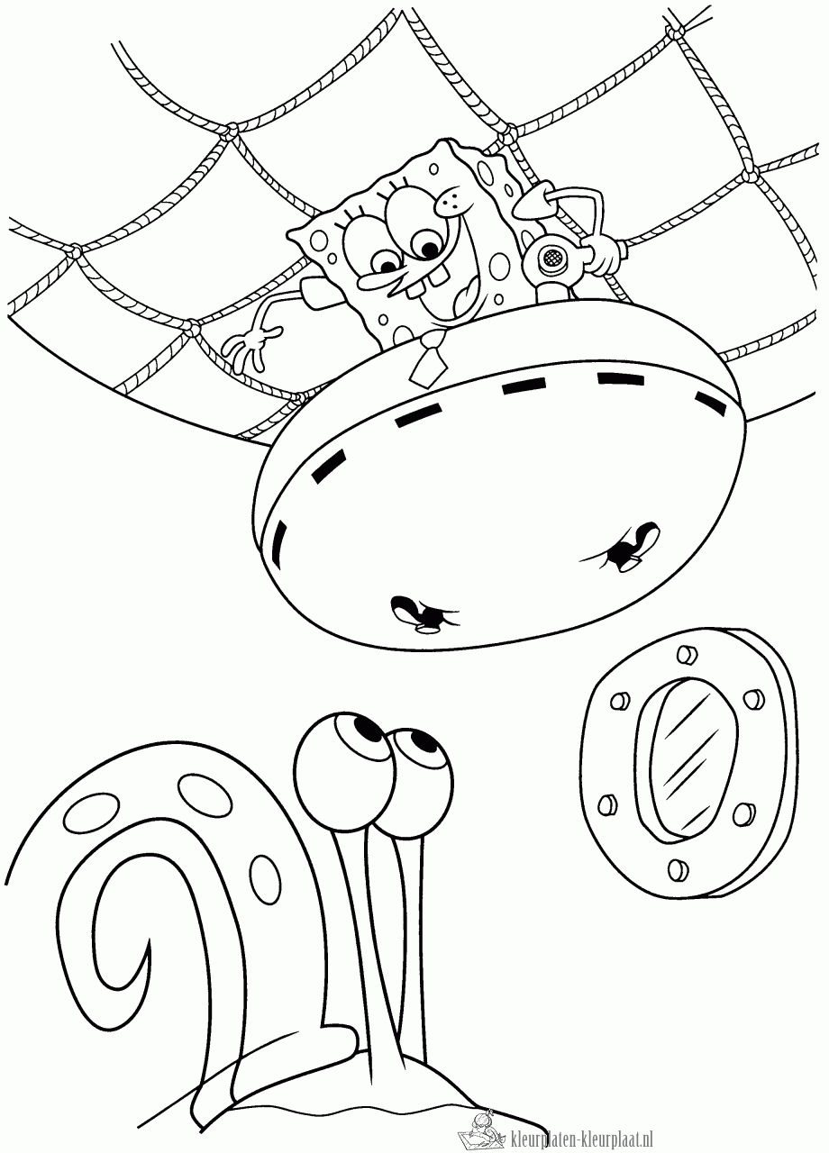 Spongebob 11 kleurplaat