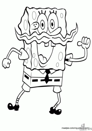 Spongebob 14 kleurplaat