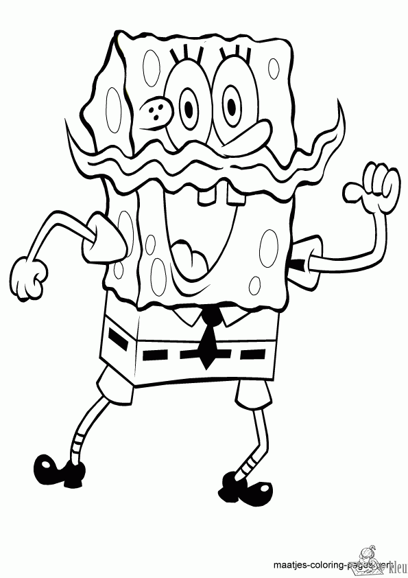 Spongebob 14 kleurplaat