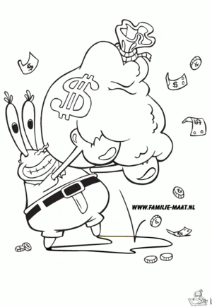 Spongebob 32 kleurplaat