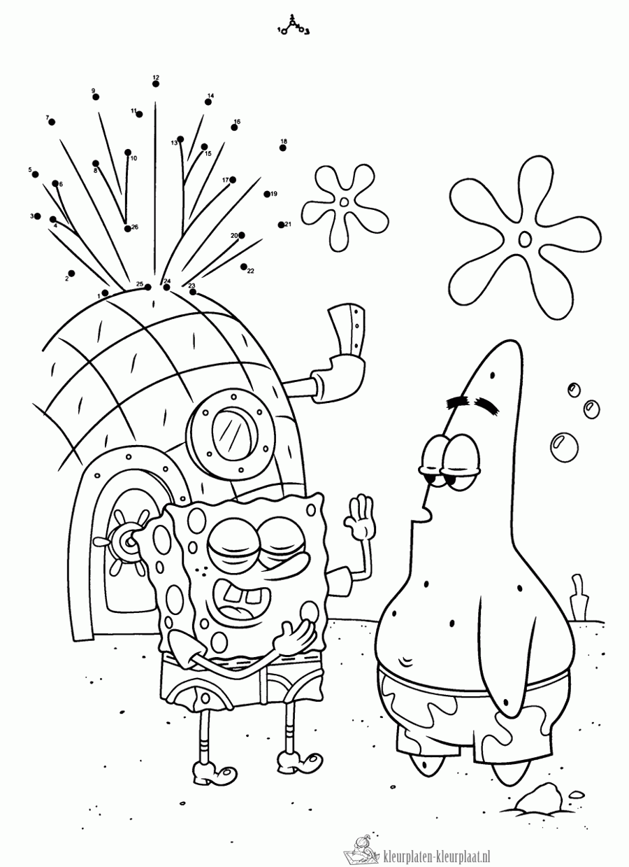 Spongebob 62 kleurplaat