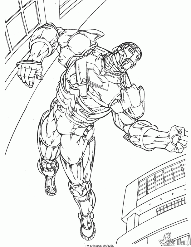 Superhelden 4 kleurplaat