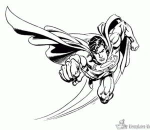 Superhelden 7 kleurplaat