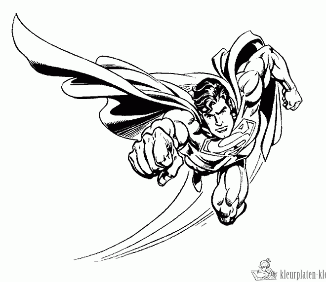 Superhelden 7 kleurplaat