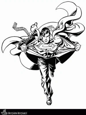 Superman 10 kleurplaat