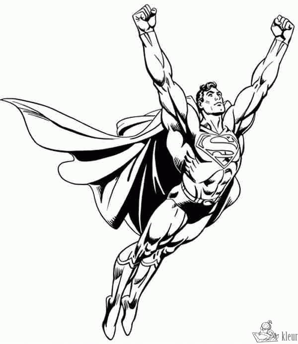 Superman 15 kleurplaat