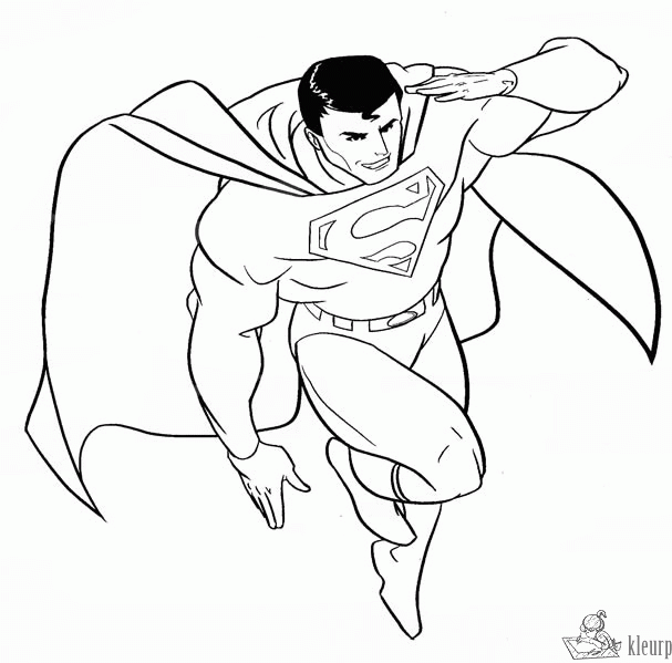 Superman 2 kleurplaat
