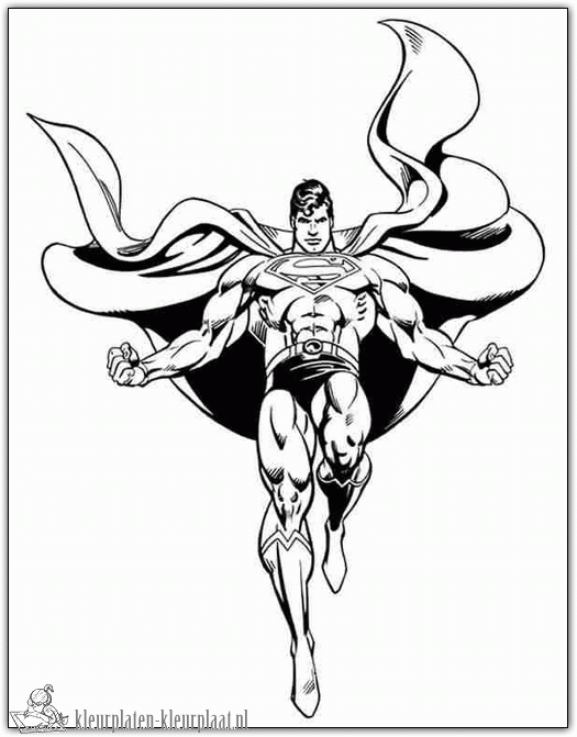 Superman 22 kleurplaat