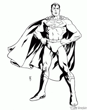 Superman 30 kleurplaat