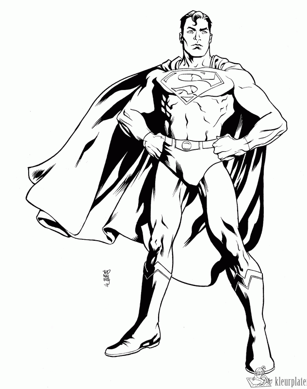 Superman 30 kleurplaat