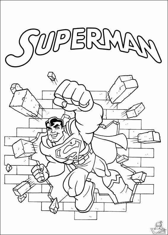 Superman 39 kleurplaat