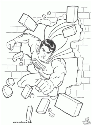 Superman 4 kleurplaat