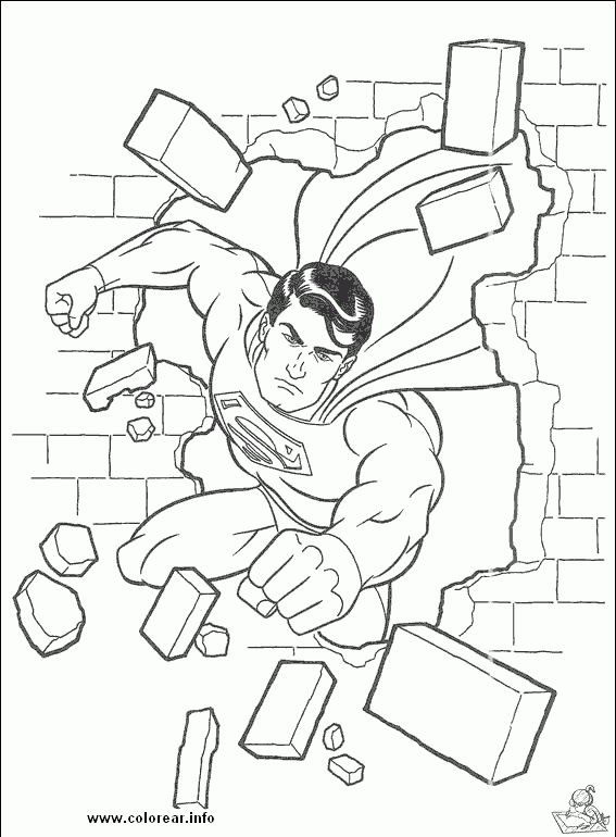 Superman 4 kleurplaat