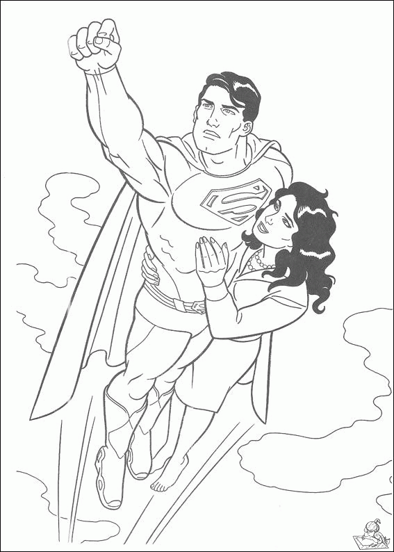 Superman 5 kleurplaat
