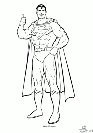 Superman 57 kleurplaat