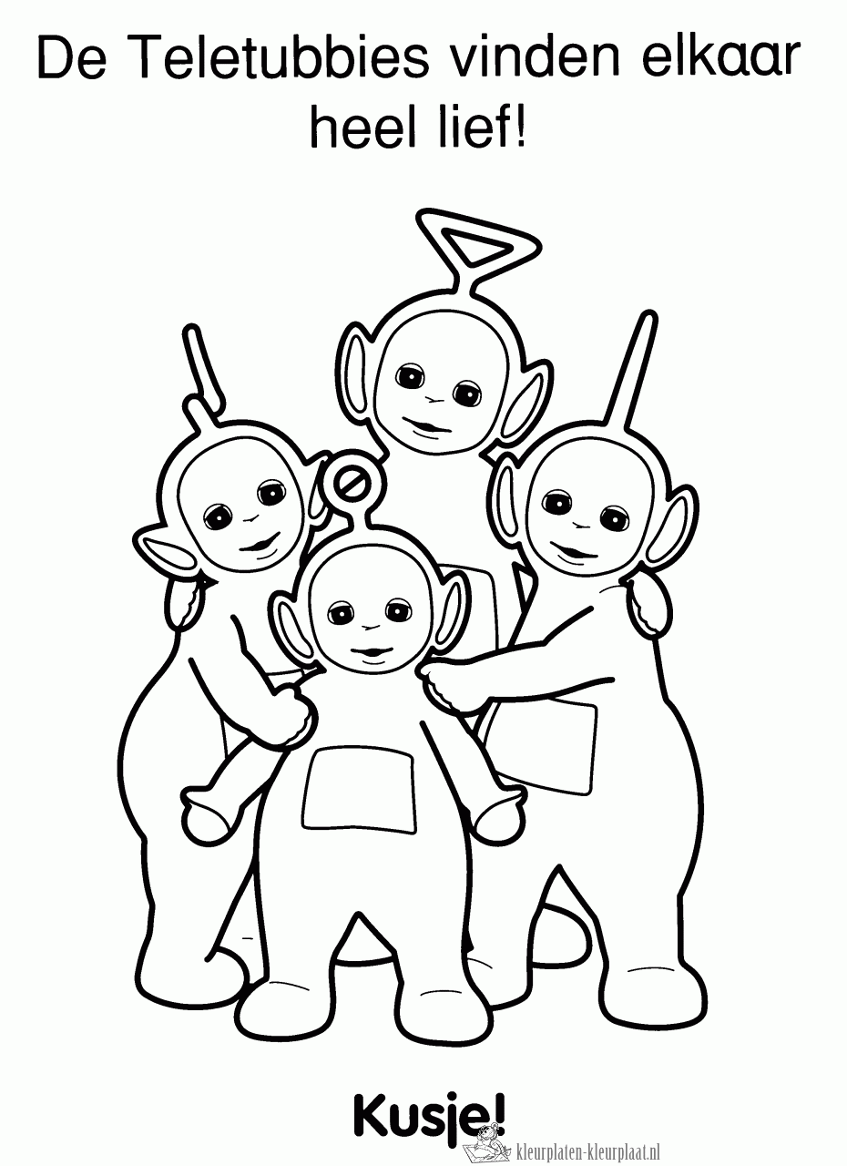 Teletubbies 4 kleurplaat