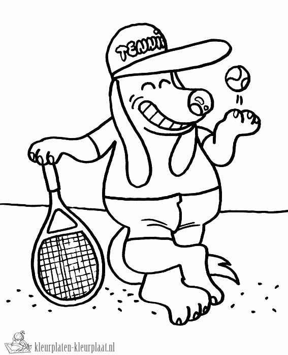 Tennis 11 kleurplaat