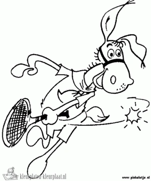 Tennis 12 kleurplaat om te printen en kleuren