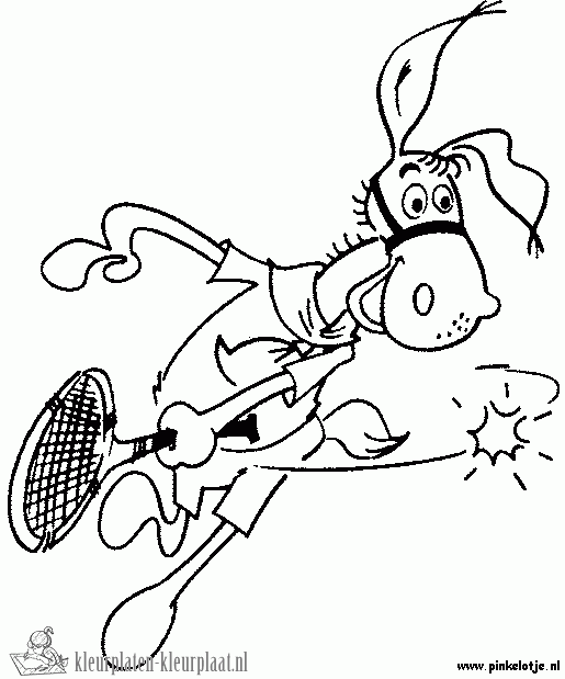 Tennis 12 kleurplaat