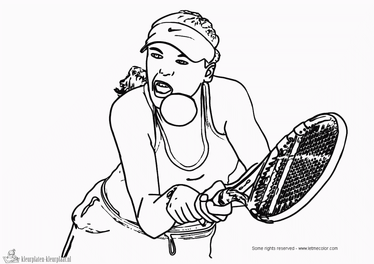 Tennis 16 kleurplaat